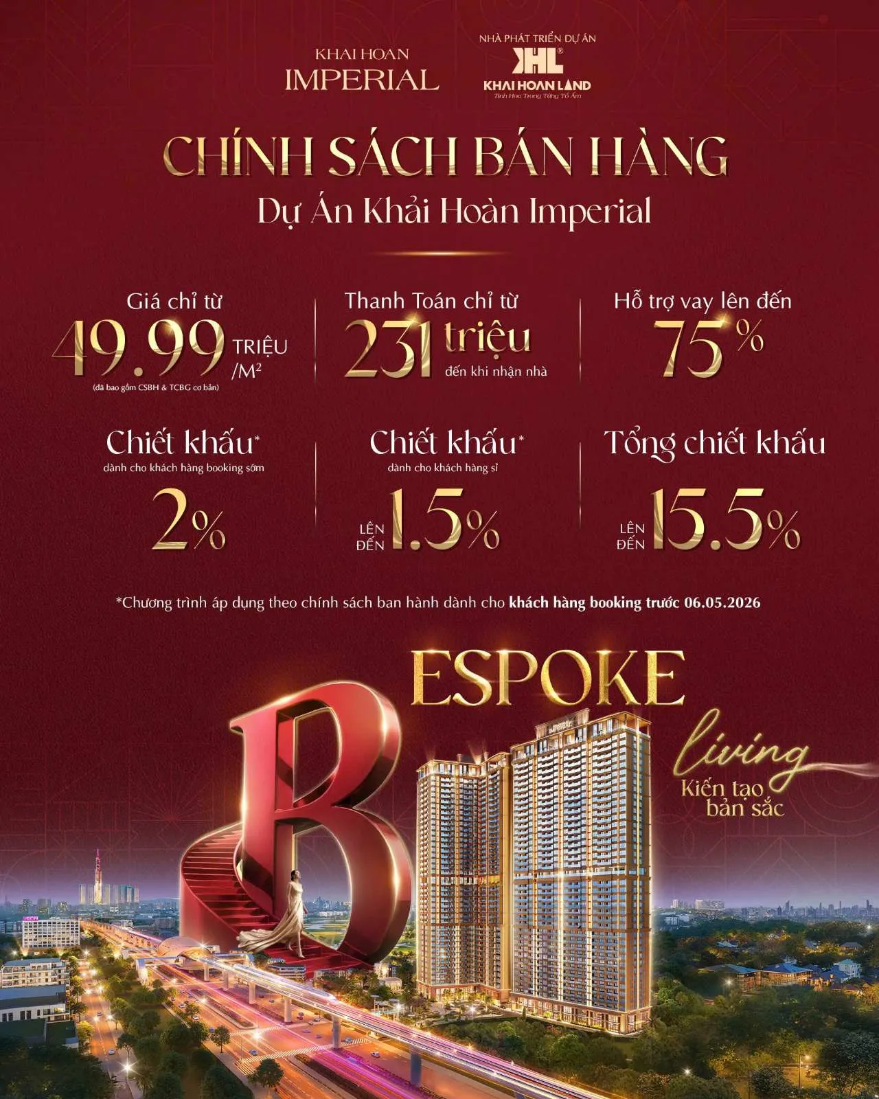 LỊCH THANH TOÁN KHẢI HOÀN IMPERIAL
